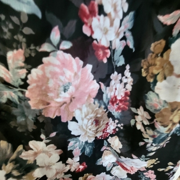 ONE SIZE Floral Kimono Bell Sleeves Beachy Boho Summer Coverup - Picture 4 of 5